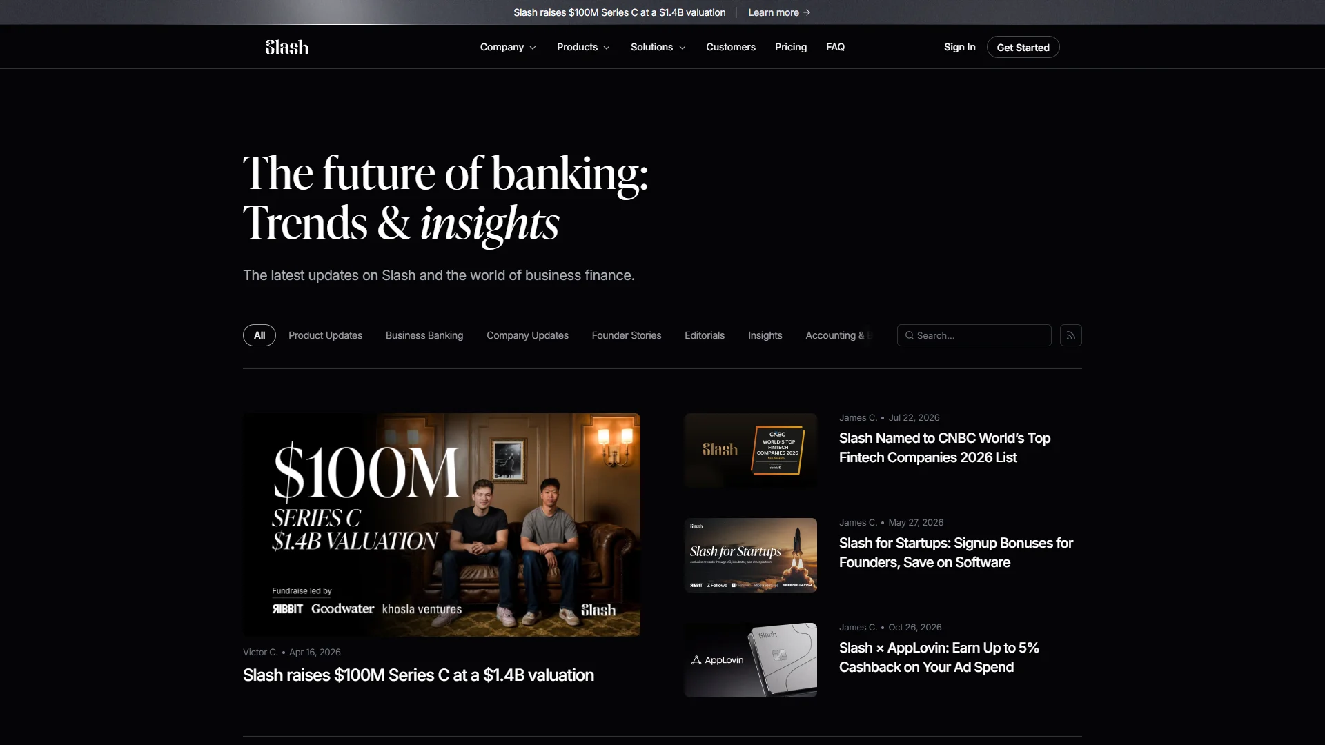 Slash — Blog Pages inspiration